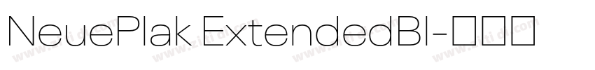 NeuePlak ExtendedBl字体转换